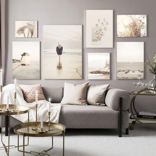 Black Angel Seaside Scenery Flowers Nordic Posters and Prints Scandinavia Wall Art Canvas Painting Wall Pictures for Home Decor