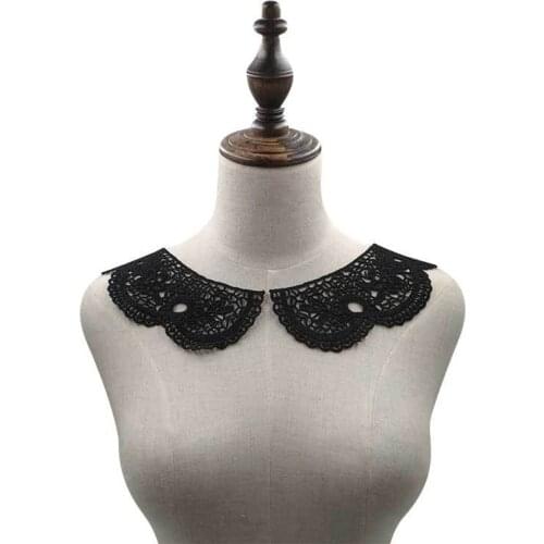 New Arrive White Hollow Out Lace Neckline Fabric Embroidery Applique Venise Lace Collar Sewing DIY Clothing Accessories
