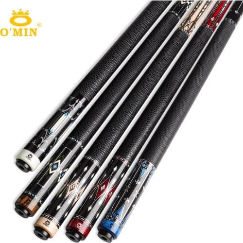 OMIN Billiard Pool Cue XF-C12.8mm Leather Grip Adjustable Weight Professional Billiard Stick Kit Radial Joint Cue With Extension
