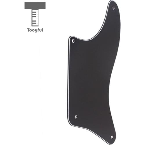 Tooyful Electric Guitar Pickguard Scratch Plate For Tele La Cabronita 3ply Black