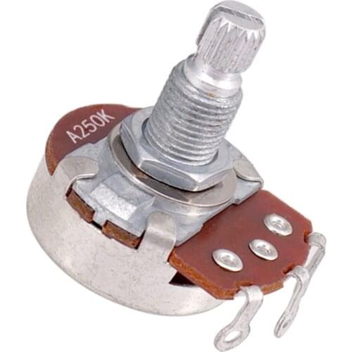 Guitar potentiometer pot A250k & B250K set 24mm dia. tone & volume control