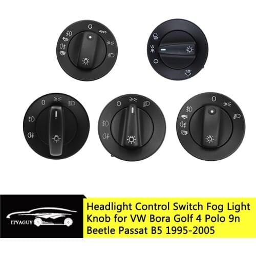 Car Fog Lamp Headlight Control Knob Switch For VW Jetta Bora Golf MK4 Passat B5 Polo 9N Lupo New Beetle T5 3BD941531 5JD941531A