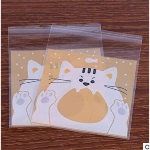 20Pcs Cartoon Animals Self-Adhesive Plastic Bag For Wedding Birthday Party Baking Cookies Candy Bag Cake Gift Packaging Bags