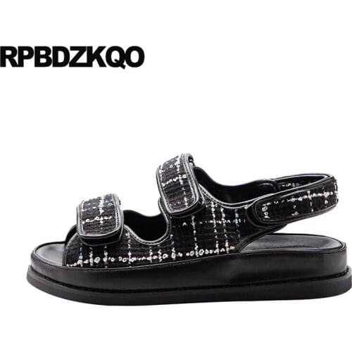Comfortable women sandals flat summer 2019 shoes fashion designer open toe slingback platform pink casual ladies black white