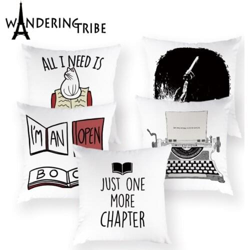 Nordic Letter Cushion Cover Bohemian Style Living Room Pillow Cover Decorative Pillows Case Simple Books Alphabet Car Almofadas