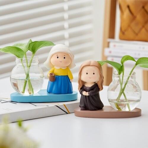 Nordic Home Decoration Big Artist Hydroponics Vase Terrarium Decor Living Room Decor Office Desktop Accessories Flower Vase