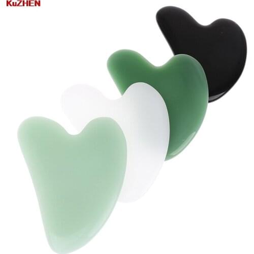 Natural Jade Gua Sha Gouache Scraper For Face Massager Guasha Stone Gua Sha Massage Tool For Back Scratcher Facial Massager