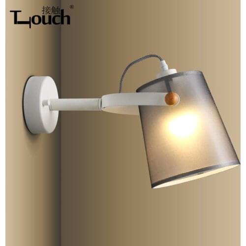 Modern LED wrought iron wall lamp bedroom lamp