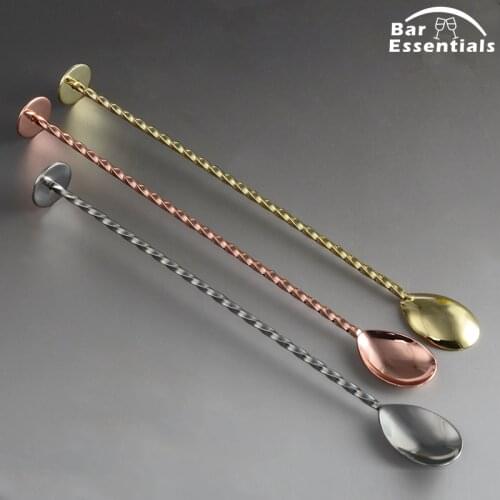 Stainless Steel long handled Mixing Spiral Bar 268mm Cocktail Shaker Spoon Stirrer Swizzle sticks bar tools