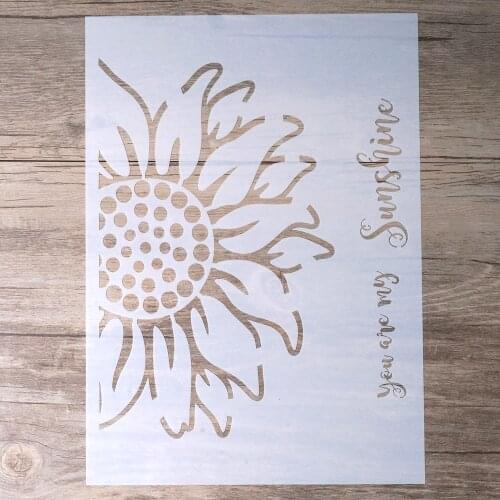 A4 A3 A2 DIY Craft Layering Sunflower Stencil For Walls Painting Scrapbooking Stamping Album Decorative Embossing Paper Card