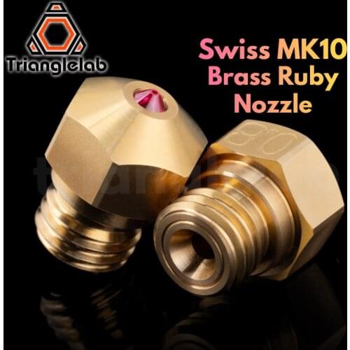 Trianglelab High Temperature MK10 Ruby Nozzle Thread M7 For Micro Swiss MK10 HOTEND HEATER BLOCK With PETG ABS PEI PEEK NYLON