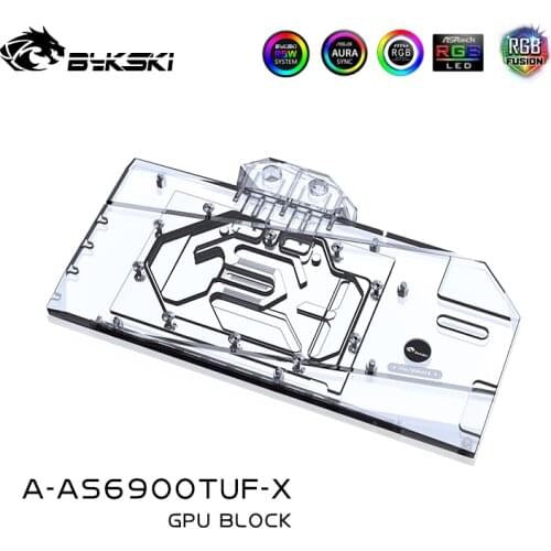 Bykski Water Block Use for ASUS TUF RX 6900 / 6800 XT GAMING Video / GPU Card / Copper Cooling Radiator RGB SYNC / A-AS6900XT-X