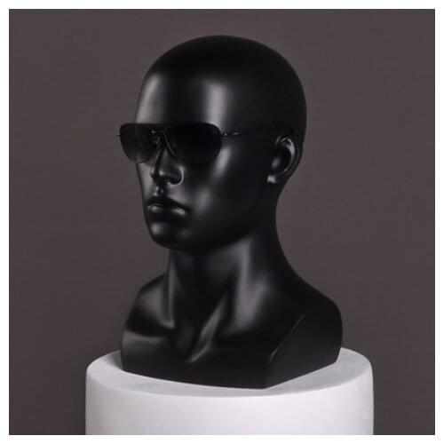 High Quality Black Color Mannequin Heads Dummy Head Model Factory Direct Sell