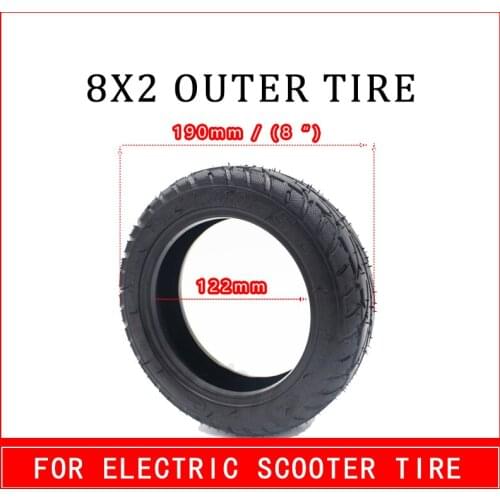 8INCH 8X2 High Quality Durable Butyl Rubber Tire Anti-puncture for Pocket Bike MINI Bike Electric Folding Scooter Accessories