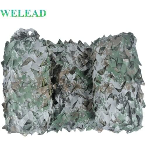 WELEAD 1.5M Woodland Digital Camo Netting for Hunting Military Camouflage Net Birding Photo Hide Concealment Mesh Outdoor Awning