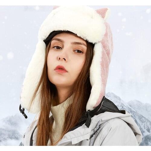 Bomber Hat Women Winter Earflap Warm Autumn Outdoor Skiing Sports Accessory For Teenagers