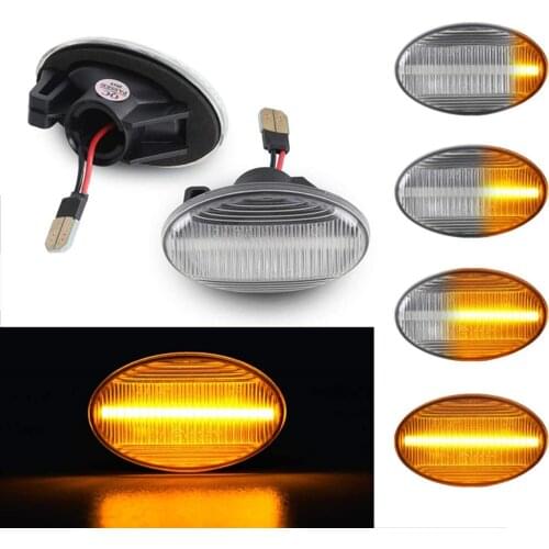 1Pair LED Car Side Marker Lights Repeater Signal Lights For Mercedes Benz Smart W450 W452 A-Class W168 Vito W639 W447 W415
