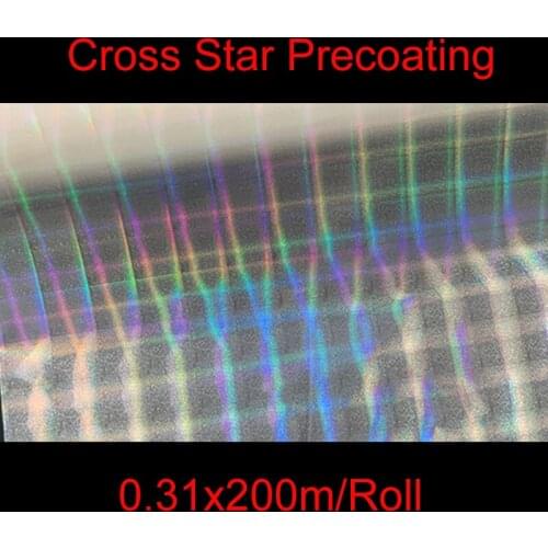 1 Roll 31Cm Width 200M Length Laser Silver Transparent Core Hot Thermal Laminating Film Glue-based