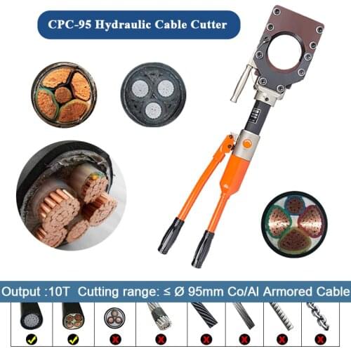 1PC Hydraulic Cable Cutter CPC-95 Hydraulic Crimping Tools Overall Cable Scissors Fast Copper Armored Cable Clamp Bolt Cutters