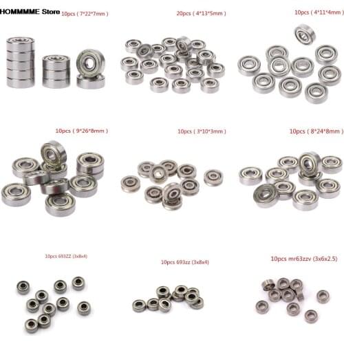 10pc Miniature Ball Bearings Small Double Shielded Bearings 693ZZ 605RS 605ZZ 698ZZ 624ZZ 694ZZ 695ZZ 696ZZ
