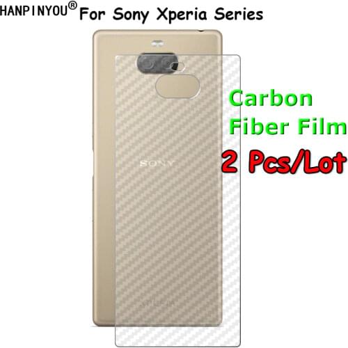 2 Pcs For Sony Xperia 10 5 X XA1 XA2 XA3 XZ2 XZ XZ1 Z1 Z2 Plus Compact Premium 3D Back Carbon Fiber Film Rear Screen Protector