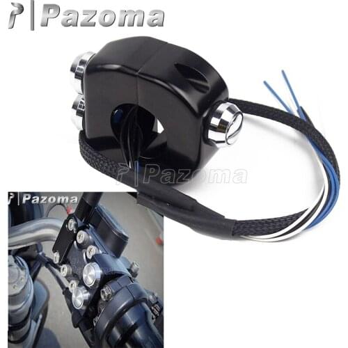 25MM 1" Universal CNC Aluminum Motorcycle Handlebar Fog Light Switch ON-OFF Start Kill Horn Button Headlight Controller Switches