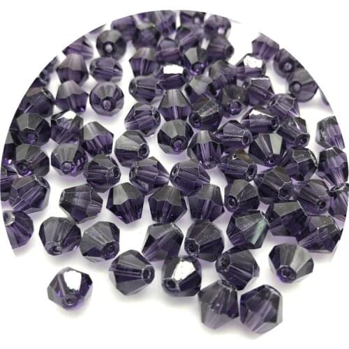 4/6/8mm Shiny Crystal beads Bicone Beads Glass Beads Loose Spacer Beads for Jewelry MakingDIY Bracelet Necklace #12