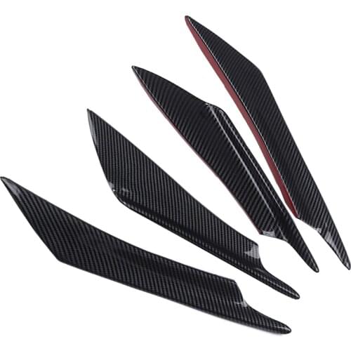 4pcs/set Car Front Bumper Side Canards Splitter Auto Fins Bumper Spoilers Door Anti-collision Belt Guards DIY Moulding Parts