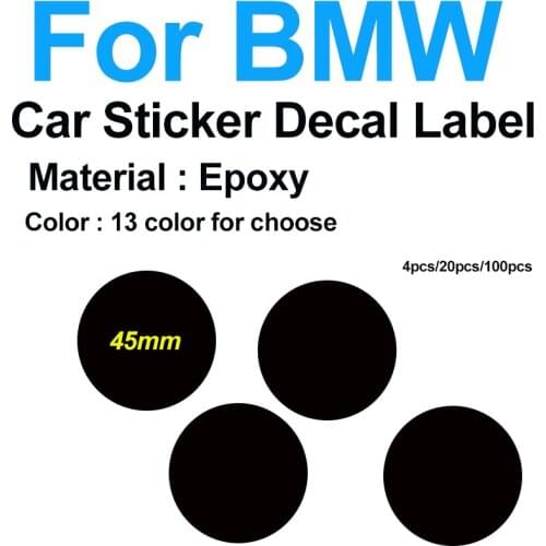 4x20x100x 45mm Blue white/alpina for Epoxy/Aluminum Car Steering Sticker Decoration Label Decal Badge Emblem Logo