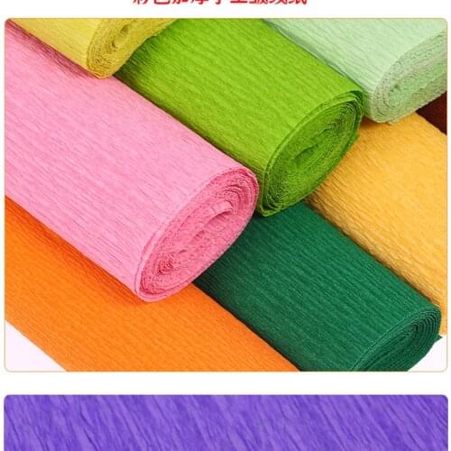 50*240cm Decorative Origami Crinkled Crepe Paper Craft DIY Flower Wrapping Fold Scrapbooking Gifts Party Christmas Decoration