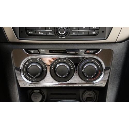 Automotive interior stainless steel air conditioning panel frame swi For Peugeot 301 fit Citroen c-Elysee Elysee 2017 2018