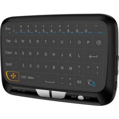 H18 Wireless Air Mouse Mini Keyboard Full screen touch 2.4GHz QWERTY Keyboard Touchpad with Backlight Function For Smart TV