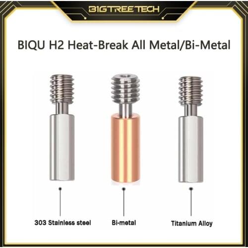 All Metal Heatbreak Titanium Alloy Stainless Steel Throat For BIQU H2 Extruder Upgrade MK8 Hotend Ender3 V2 3D Printer Parts
