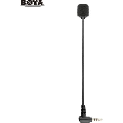 BOYA BY-UM4 Portable Condenser Microphone Mini Microphone with 3.5mm TRRS Connector for HUAWEI PC for PC+Single Speaker
