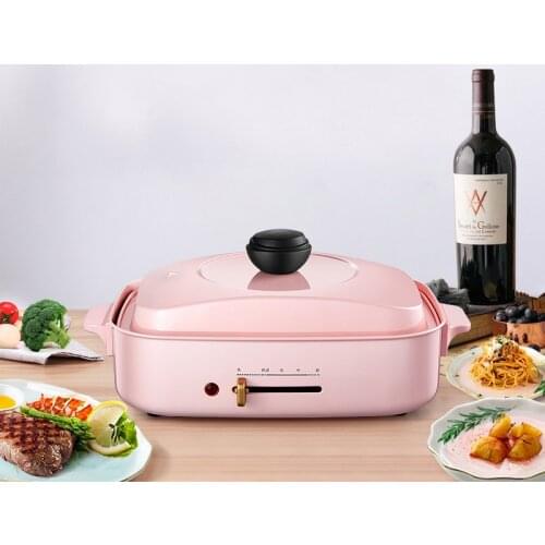Electric Barbecue Grill Korean Electric Hot Pot Eletric Grill Pan Chafing Dish Home Appliances Multi Cooker Hotpot BBQ IT-6090B