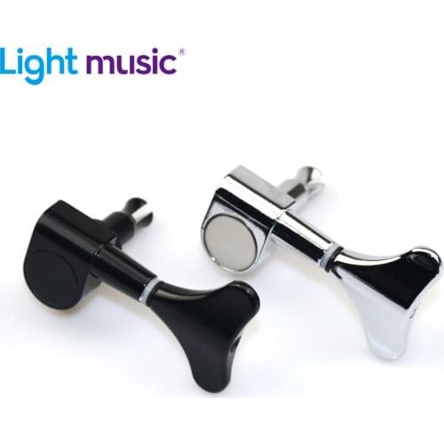 Guitar Sealed Tuners Tuning Pegs Machine Heads 2R2L For 4 String Bass Black Guitar Part Accessories