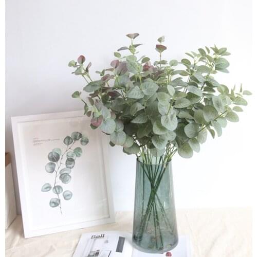 Fake Flowers Plant Nordic Style Eucalyptus Artificial Plants Wedding Silk Flower Bunch for Home Hotel Party Living Room Decor