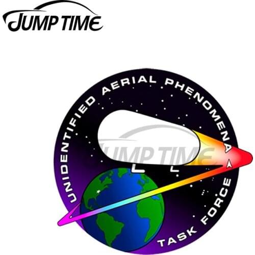 JumpTime 13 x 13cm For Unidentified Aerial Phenomenon Task Force Insignia Car Sticker Fashion Waterproof Bumper Decoration Decal