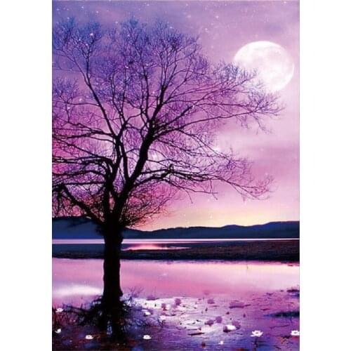 Landscape diamond mosaic, cross stitch painting, 5D diamond painting, all rhinestone painting, home decoration