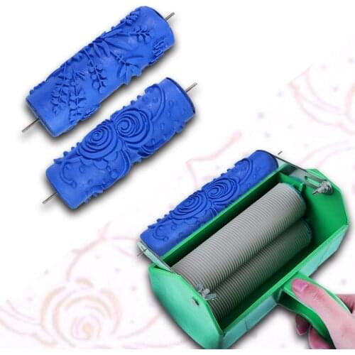 Paint Brush Wallpaper Roller Printing Machine Flower Pattern Paint Rollers Embossing Wall Texture home Decoration Accessories