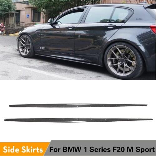 Carbon Fiber Car Body Kit Side Skirt Extension Lips Aprons for BMW 1 Series F20 M Sport 2016 2017 2018 Side Skirts