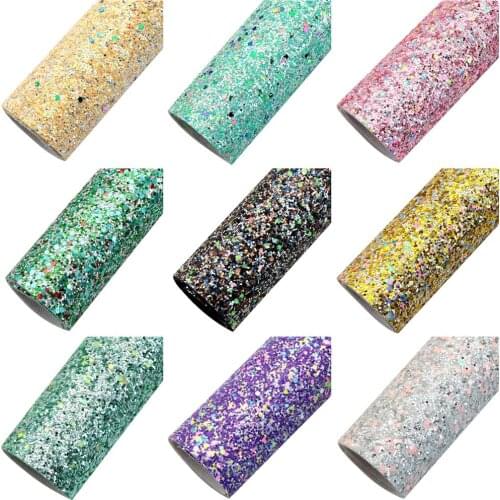 Sequins Faux Leather Sheets Rhombus Chunky Glitter For Bow-knot Bags Wallet Earring Scrapbook DIY 20*33cm,1Yc20441