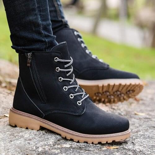 Men Boots Men Warmest Winter Boots Handmade Outdoor Winter Warm Boots Vintage Style Men Winter Waterproof Shoes