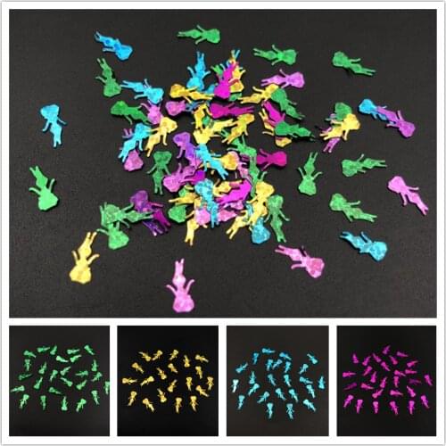 New Hot 20g 10mm Lovely Girl PVC loose Sequins Glitter Paillettes for Nail Art manicure/sewing/wedding decoration confetti