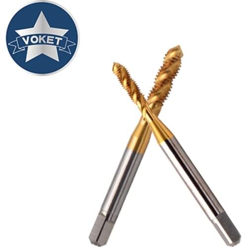 HSSE Needle Turning With TIN Sprial Fluted tap SM S M 3/32 1/8 9/64 11/64 3/16 13/64 1/4 9/32 3/8- 56 40 44 28 32 24 Thread taps