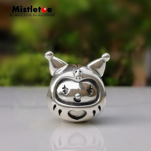 Mistletoe 925 Sterling Silver Cartoon Girl Dharma Charm Bead Jewelry
