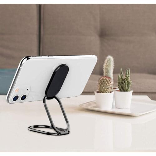 Foldable Adjustable Phone Holder 360 Degree Rotate Double Ring Finger Stand For Mobile Phone Magnetic Car Desktop Stand Holder