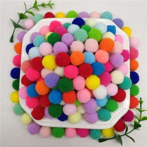 Pompoms 15mm Soft Pompones Fluffy Plush Ball Furball Home Decor DIY Crafts Kids Toys Dolls Apparel Sewing Supplies Accessories