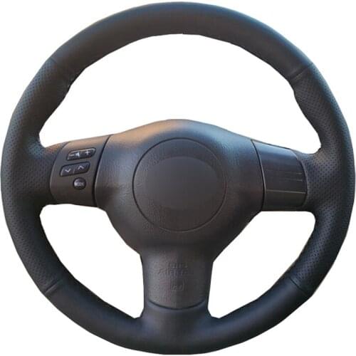 Hand Sew Car Steering Wheel Cover Wrap Leather Suede For Toyota Corolla 2004-2006 Caldina 2002-2007 RAV4 (US) 2004-2005 Scion tC