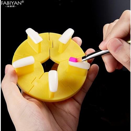 Removable Lotus Seat Training Frame DIY Nail Art Polish Gel UV False Tips Display Practice Stand Holder Salon Manicure Tools Set